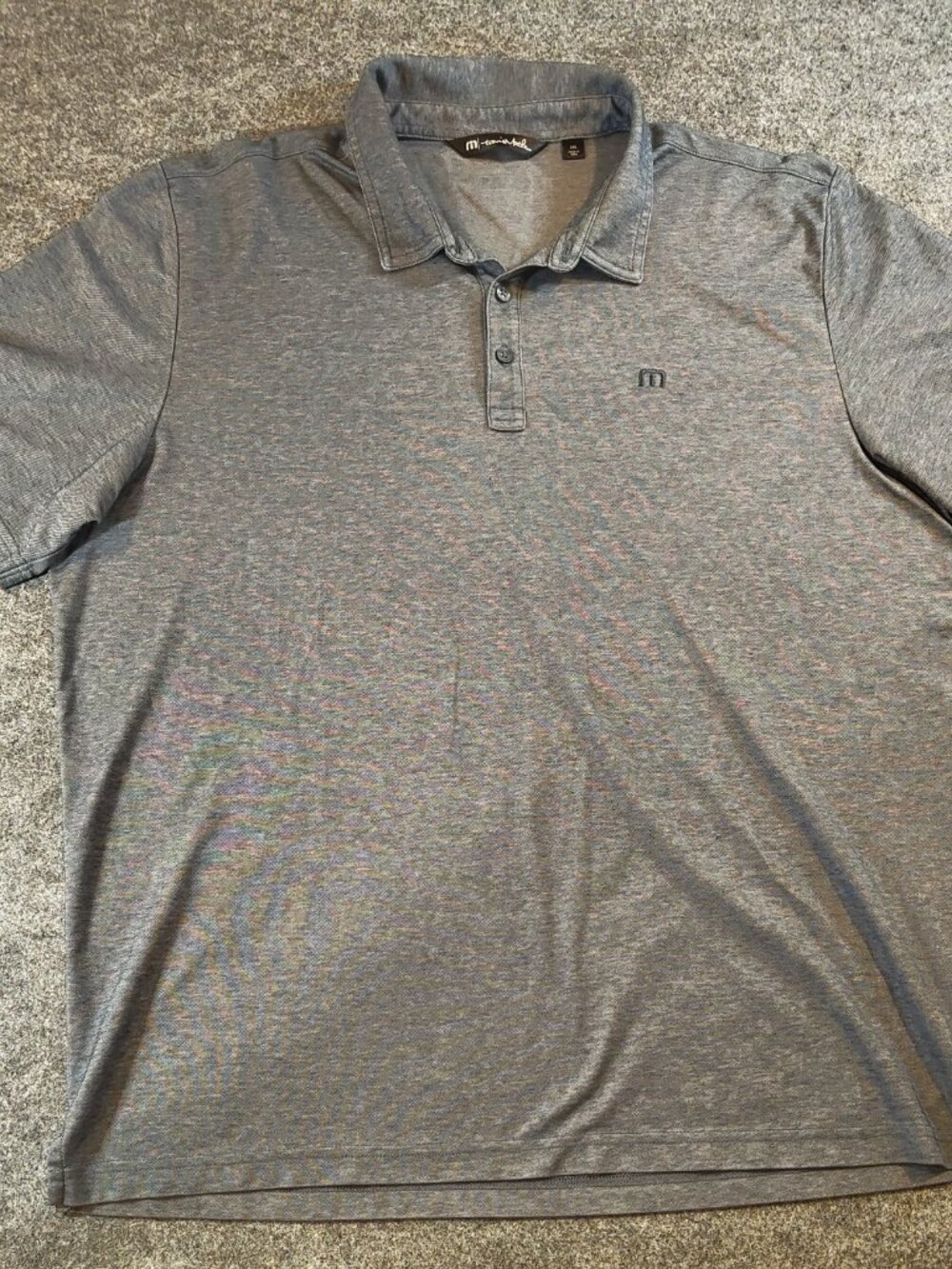 TravisMathew XXL Gray Performance Polo